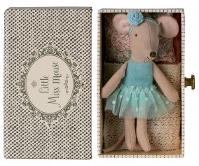 Little Ballerina Little Sister Mouse Sof-cama Blue