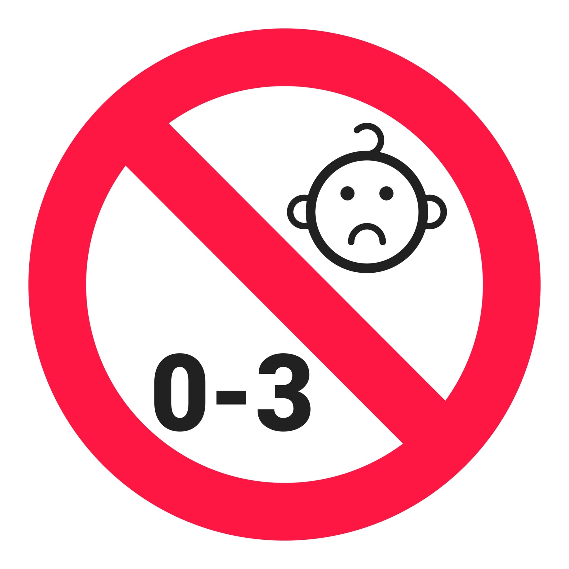 No recomendado para menores de 3 años